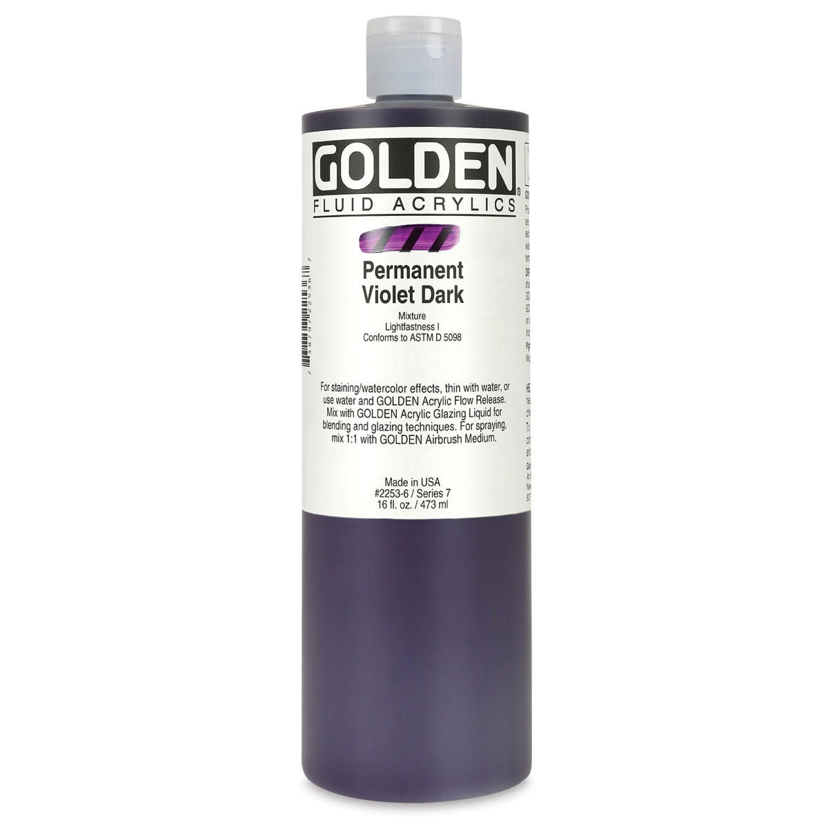 Golden� Fluid Acrylic, 16 oz., Permanent Violet Dark