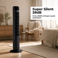 thumbnail image 4 of Alvantor Tower Fan for Bedroom, 60° Oscillating Standing Fan with 28dB Quiet for Sleep, 25ft/s Velocity, 12H Timer, 5 Speeds 4 Modes, Remoter, Bladeless Room Fan for Home, Office, Indoor, 4 of 7