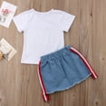 thumbnail image 3 of Diconna 2PCS Toddler Girls Summer Clothes T-Shirt + Ripped Skirt Outfits Set, 3 of 6