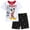 White / black, variant on Disney Mickey Mouse Little Boys Graphic T-Shirt & Shorts Gray/Red 6