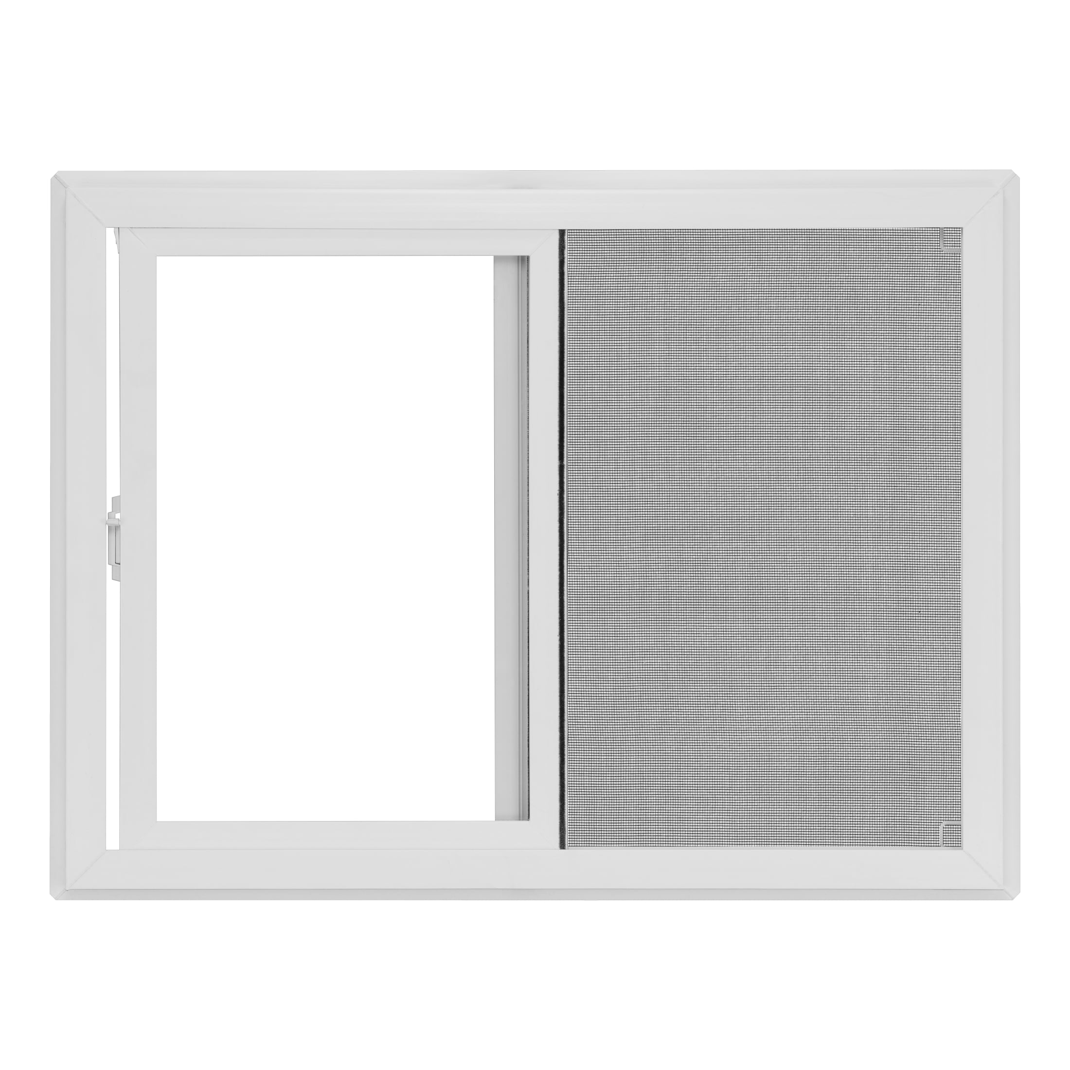32 in. x 24 in. White Vinyl Double-Pane Insulated Basement Sliding Window with Screen