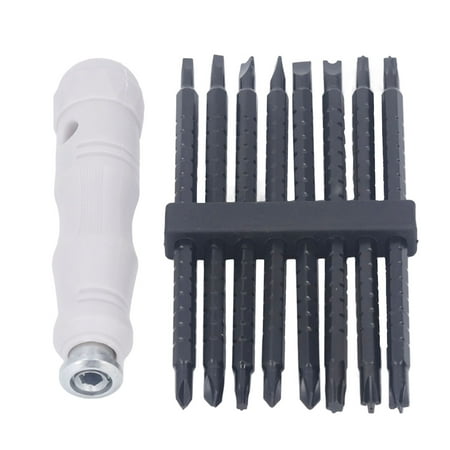 

Ratcheting Screwdriver Set Cross Slot Mini Telescopic Effort Saving Multifunctional Screwdriver with 8 Bits