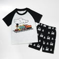 thumbnail image 2 of Caqnni Toddler Baby Boy Girls Summer Short Sleeve T-Shirt Tops Elastic Shorts Set 2Pcs Casual Outfit Jog Suits Set 3 6 12 18 Months 2T Summer Pjs Kids Gift 2PCS Pajamas Outfits (7-8 Years), 2 of 9