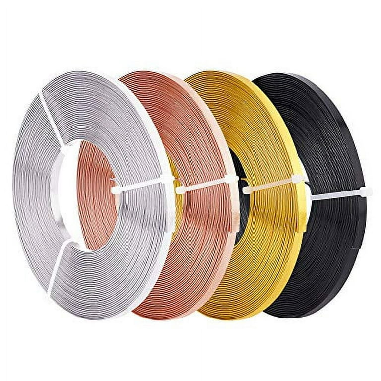 ALEXCRAFT Gold Jewelry Wire 18K Plated Craft Wire Tarnish Resistant Aluminium Wire for Jewelry making?72 feet?1mm?