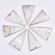 thumbnail image 1 of Natural Freshwater Shell Pendants with Edge Brass Golden Plated Triangle Seashell Color 49x31x3mm Hole: 1.6mm, 1 of 2