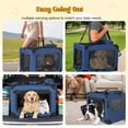 thumbnail image 3 of Zephypaws  Portable Dog Crate,40"x27"x27" Collapsible Dog Travel Crate for Medium/Large Dogs with Soft Blanket,Foldable Bowl & Poop Bag Dispenser,Indoor & Outdoor Use,Blue, 3 of 7