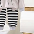 thumbnail image 4 of TOWED22 Baby Toddler Boy Fall Winter Set Outfits 2Pcs Long Sleeve Printed Round Neck T-Shirt Elastic Waist Pants Soft Warm Clothes(Grey,6-12 M), 4 of 5