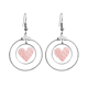 thumbnail image 1 of Corazón rojo sketch dia de San Valentin Los pendientes cuelgan del aro de la joyería del círculo de la gota Unbranded M, 1 of 3