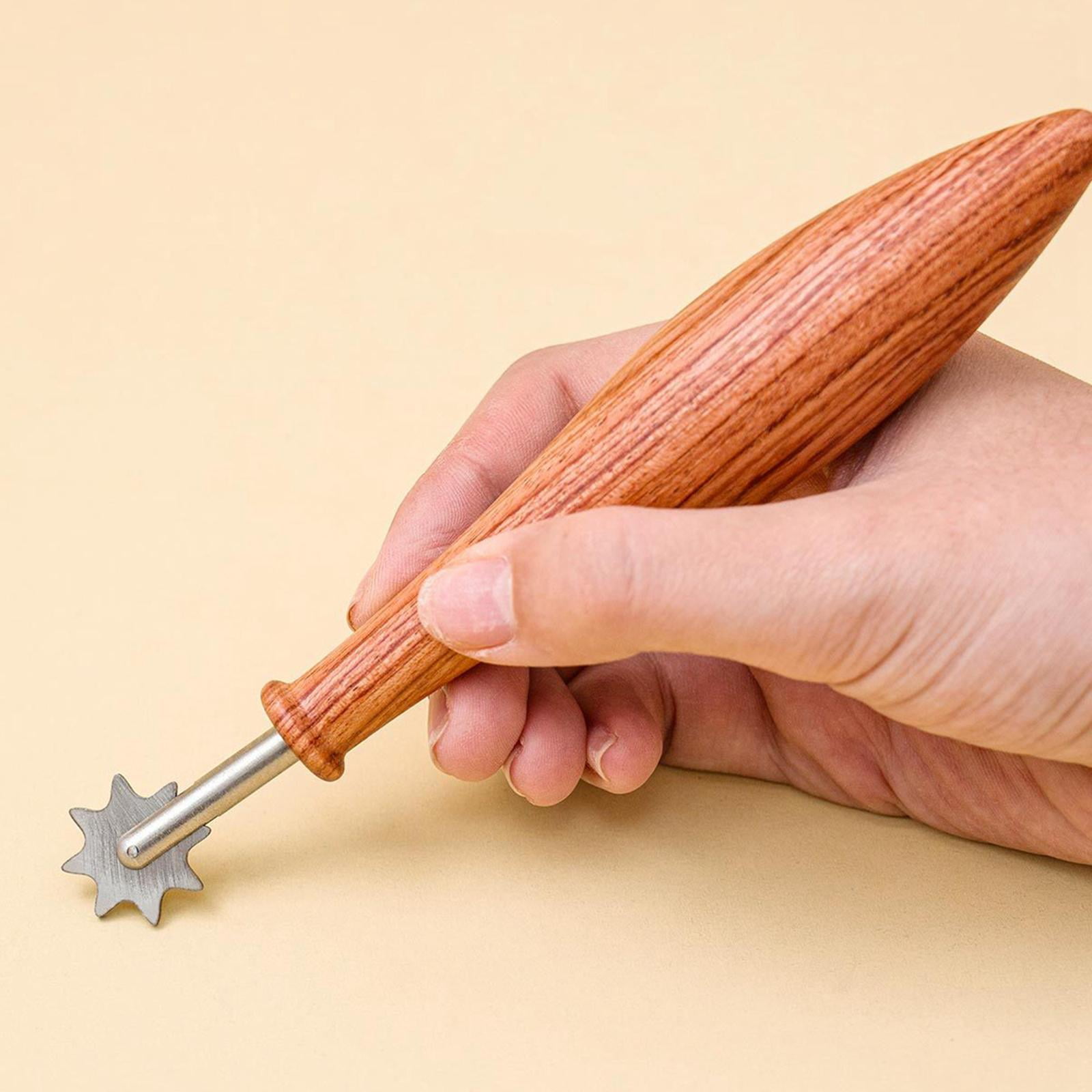 Pottery Roller Tool Detailing Roller Clay Texture Tool Ergonomic Wooden Handle for Craft Enthusiasts