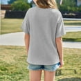 thumbnail image 4 of Summer Baby Girl Clothes Short Sleeve Dandelion Print Blouse T-Shirt Comfortable & Soft Lightweight Boys' Activewear T-Shirts W03-Grey,120, 4 of 5
