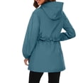 thumbnail image 4 of MuXi Women's Lightweight Hooded Anorak Jacket Windbreaker For Outdoor Sports And Daily Wear Comfortable All Season Raincoat (Sky Blue,XXL), 4 of 5