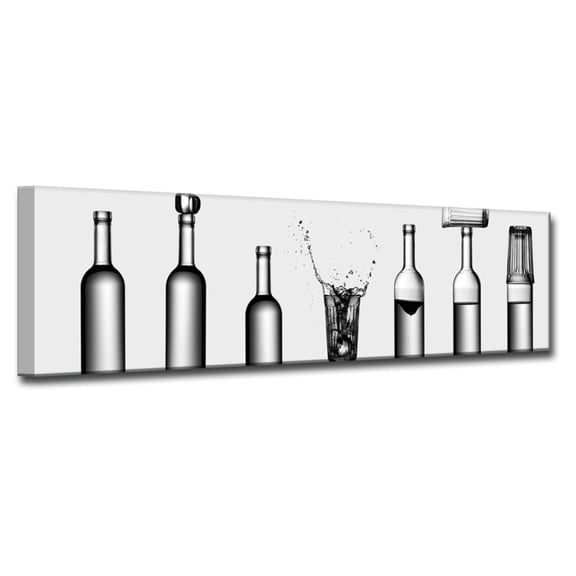 Ready2HangArt Bottles Game Wrapped Canvas Wall Art