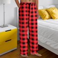 thumbnail image 4 of Men's Casual Pants Mens Pajamas Plaid Pajama Pants Sleep Long Pant With Pockets Soft PJ Bottoms Classic Home Wear Elastic Waist 2026 Clothing Men Pants, 4 of 5