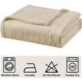 thumbnail image 2 of Mocaletto Throw Blankets,Fleece Blanket,Soft Fuzzy Plush Blanket, Luxury Flannel Lap Blanket, Super Cozy and Comfy for All Seasons (Golden Brown, 90x66 in), 2 of 6