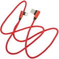 thumbnail image 1 of Miangastore 1M Right Angle Type-c Cable Braided USB 2.4 A to 90 Degree Data Cable Charger Cord for Universal Phone (Red), 1 of 9