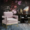 thumbnail image 2 of TOV Furniture Avery 21" Chaise Moderne en Velours Rose/or, 2 of 6