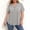 Gray, variant on NominalSnug Womens Plus Size Tops 2026 Casual Soft Short Sleeve V Neck Shirts Babydoll Pleated Tunic Tops