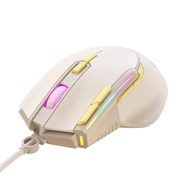 Ratón para deportes electrónicos con cable RGB Interfaz USB 9 teclas DPI de 6 velocidades (versión Cheese)