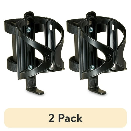 (2 pack) Ozark Trail Multi-Position Universal Bike Water Bottle Cage, Black