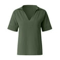 thumbnail image 4 of Lovzfmll Womens Summer Tops! Women T-Shirt Summer Casual Short Sleeve Loose Tee Tops Green XL, 4 of 7
