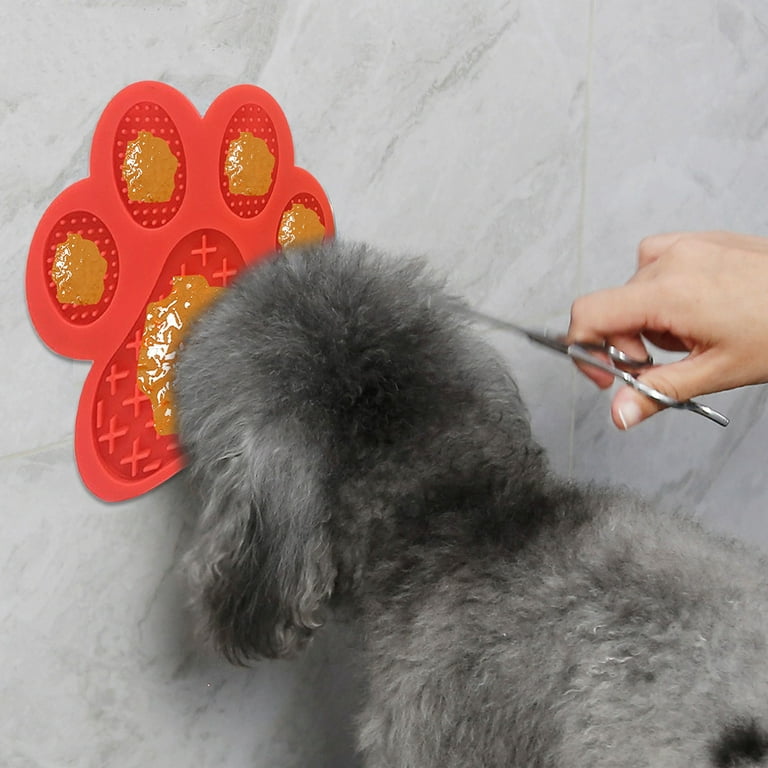 Lot 3 dog lick mat bathing grooming feeding Distraction scalp scrubber pad  ROUND