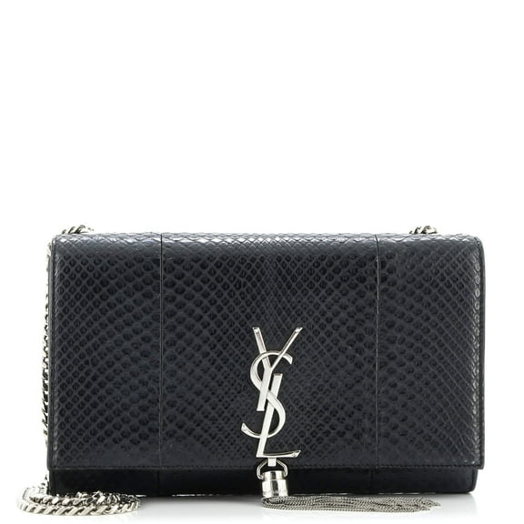 Pre-Owned Saint Laurent Classic Monogram Tassel Crossbody Bag Python Medium By Rebag