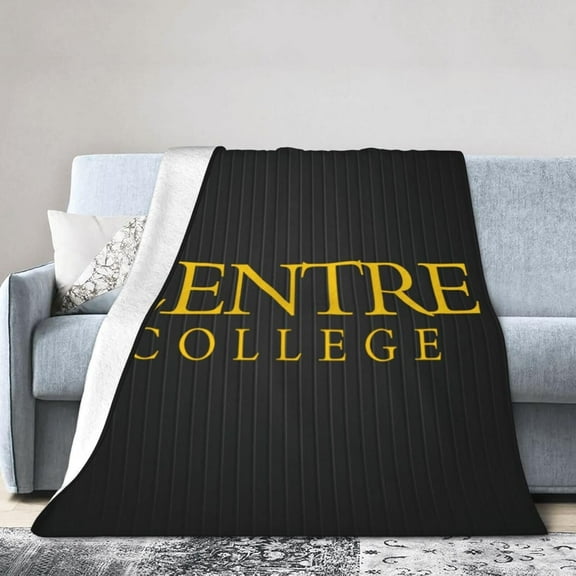 Centre College Logo Fleece Blanket, Very Soft Microfiber Flannel Blanket for Couch Warm and Cozy for All Seasons