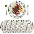 thumbnail image 3 of GZHJMY Christmas Trees Placemats Set of 6 Non-Slip Heat Resistant Dining Table Place Mats Washable Kitchen PVC Weave Table Mats Table Mat, 3 of 7