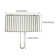 Kdkad Fish Grilling Basket, BBQ Grilling Basket, Folding Portable Stainless Steel BBQ Grill Basket for Fish Vegetables Shrimp with Handle