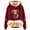 Wine, variant on SNKSDGM New Trending My Items Casual Hoodie with Adorable Cow Print Fashionable Long Sleeve Pullover For Cozy Comfort