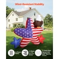 thumbnail image 6 of VEVOR 4.82 ft Patriotic Inflatable Decoration, Fourth of July Blow Up Inflatable Independence Day Decoration, Five-pointed Star & Eagle with Built-in LED Lights for Holiday Indoor Outdoor Yard Decor, 6 of 8