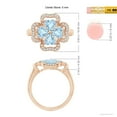 thumbnail image 5 of ANGARA Natural Heart-Shaped 1.4 ct Aquamarine Clover Ring in 14K Rose Gold for Women (Size-5mm) | March Birthstone, Birthday, Anniversary, Jewelry Gift for Women | Natural Aquamarine Ring, 5 of 9