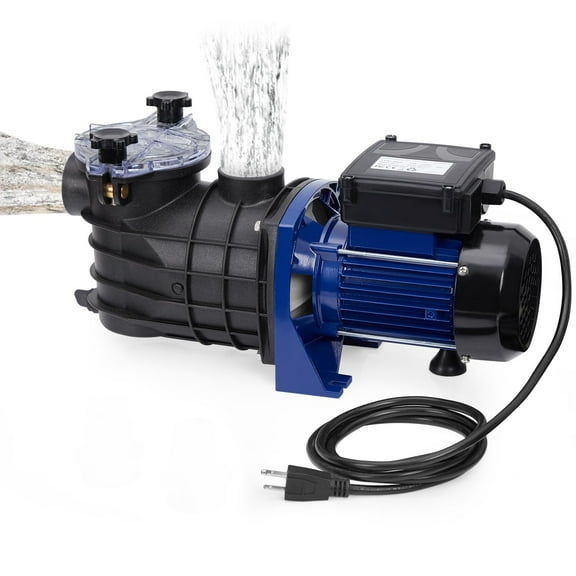 2024 Summer New 0.75 HP In/Above Ground Pool Pump with Timer,2641GPH, 550W, High Flow, Powerful Self Priming Swimming Pool Pumps with Filter Basket