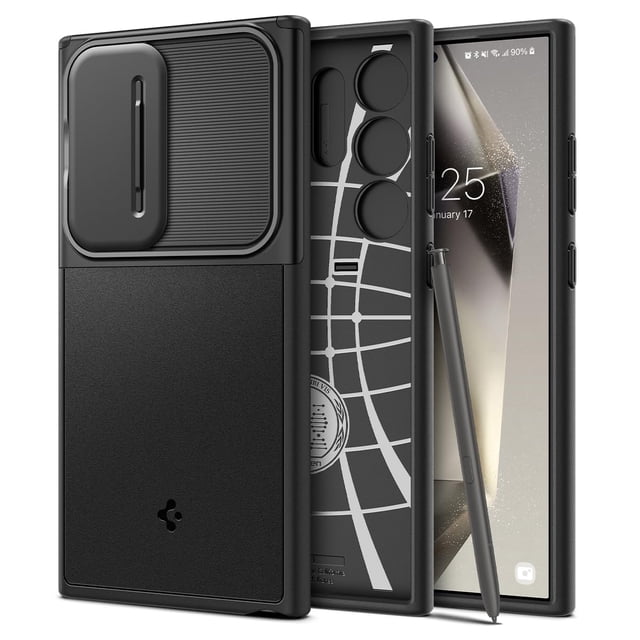 Funda Spigen Optik Armor para el Galaxy S24 Ultra, color negro