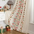 thumbnail image 3 of 2 Panels Modern Christmas Sheer Curtains, Bells Santa Claus Print, Rod Pocket Window Drapes for Living Room and Dining Room, Washable Polyester Voile, Decorative Transparent Curtain Panels, 3 of 7