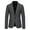 Black, variant on XMMSWDLA Deals Clearance Mens Plus Top Single Button Casual Business Solid Color Herringbone Suit Jacket