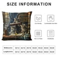 thumbnail image 5 of Orinice Cute Cat Graphic Decorative Throw Pillow Cover for Home Couch Living Room Bed Sofa - Aesthetic Decorative 1PC 20x20in, 5 of 5
