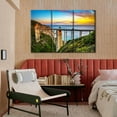 thumbnail image 3 of TISHIRON 3PCS Framed Canvas Wall Art Set,36"x24" California Bixby Creek Bridge at Dusk Canvas Art Decor, 3 of 7