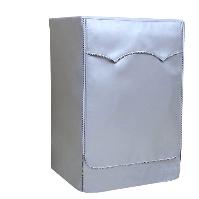 Funda para lavadora de tambor engrosada con tubería, funda para lavadora universal de tela Oxford revestida en plata mejorada