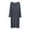 Dark Gray, variant on JTieacloth Sleepwear for Men Male Button Sleeve Solid Color Robe Long Sleeve Pajama Dress Comfortable High Elastic Homewear Black