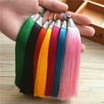 thumbnail image 2 of U8MO 17cm Alloy Metal Cap Ice Silk Tassel Trim Craft Jewelry Making DIY Accessory-10# rose red, 2 of 6