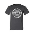 thumbnail image 2 of Wild Bobby, Brother Man Myth Legend Funny Dad, Father's Day, Men Graphic Tee, Heather Black, 4X-Large, 2 of 4