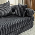 thumbnail image 4 of Ktaxon Convertible Sofa Bed, Pull-Out Sleeper Loveseat Couch with Oversized Back Pillow, Ideal for Living Room or Guest Use Dark Gray, 4 of 8