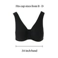 thumbnail image 3 of McKesson Cotton-Spandex Black Post-Surgical Bra, 34" B-D Cup, 1 Ct, 3 of 8
