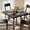 Black, variant on Gelloan 5-Piece Dining Table Set with 4 Chairs, Wooden Kitchen Table & Chairs Set for 4, Industrial Dinner Table with Metal Base, Perfect for Small Space, Easy Assembly,Rustic Brown