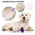 thumbnail image 3 of Poodle Pet Round Soft Bristle Hair Brush Pet Grooming Tool for Dogs & Cats, Purple, 3 of 10