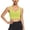 Yellow, variant on Women's Criss Cross Back Sports Bra Longline U-Neck Padded Yoga Workout Wirefree Crop Tank Top Sports Bra Crop Top