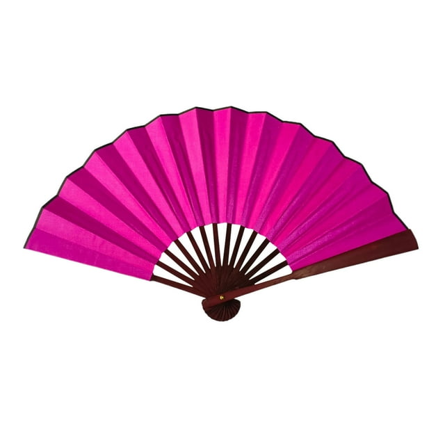 Abanico plegable grande para hombre y mujer, abanico chino de bambú con voz para festivales, fiestas, bailes, decoraciones y regalos (rojo).