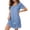 Blue# nightgowns for women, variant on Summer Nightgowns for Women Soft Cozy Short Sleeve Midi T Shirt Dress Breathable Casual Round Neck House Dress Beige Free Size