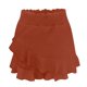 thumbnail image 4 of Falda skate para mujer. Mini shorts de playa cruzados. Shorts de lino con volantes y cintura alta, cintura elástica para looks informales, para ir a nadar o para llevar con ropa urbana. Combínalos, 4 of 5